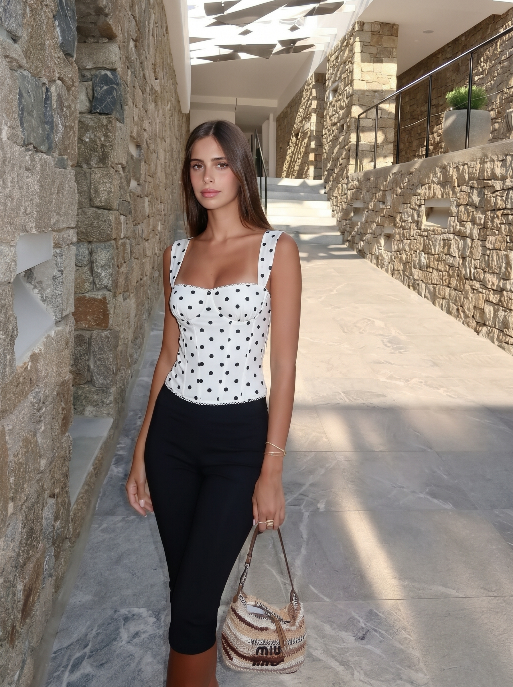 Corset à pois